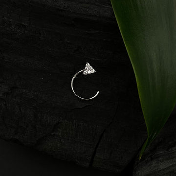 Zircon Pyramid Nose Pin